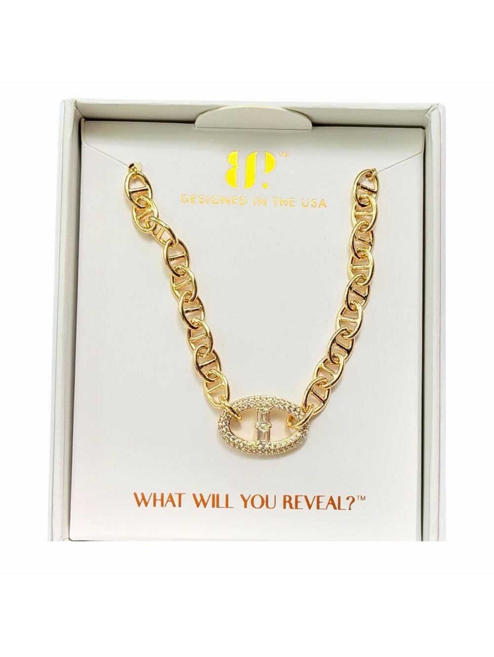 Bomb Party April 2026 Bracelet "The Clara" Clear CZ on Yellow Gold BR10359